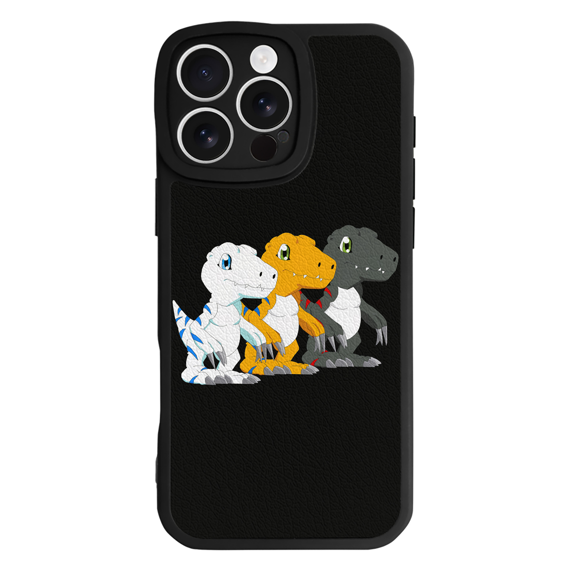 （画像用） Digimon デジタルモンスター/デジモン 【iPhone 16シリーズ対応】シリコンスマホケース（レザー調） 材質：シリコン